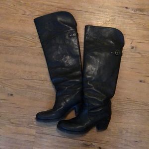 Knee high Black Frye boots